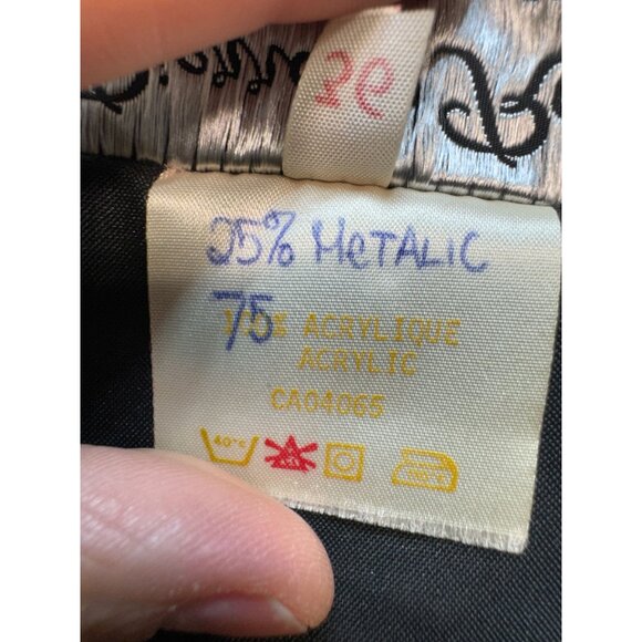 Vintage Pierre De Roche Open Front Blazer Jacket Womens Size 36 Multi Metallic - Picture 3 of 13